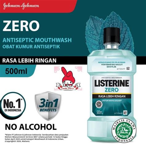 Jual Listerine Cool Mint Zero Mouthwash Obat Kumur Antiseptik Ml