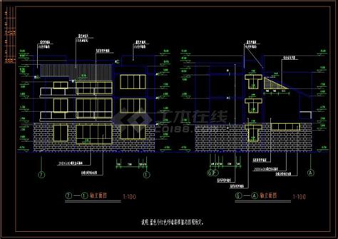 某地豪华多层别墅建筑设计cad施工图含设计说明）图纸设计说明土木在线