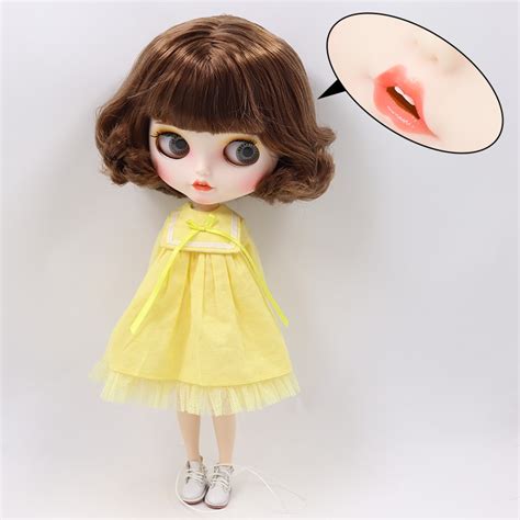 Amy Premium Custom Neo Blythe Doll With Brown Hair White Skin