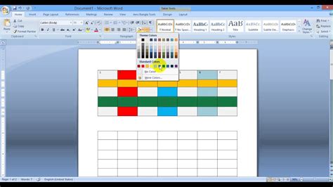 How To Color Cells In A Word Table Printable Templates