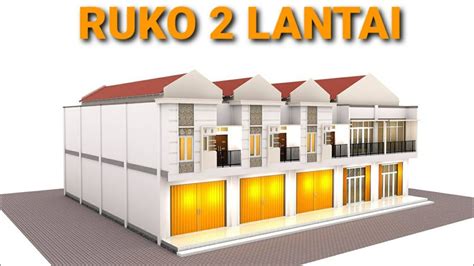 DESAIN RUKO 2 LANTAI 5X20 M Kamar Mandi Kamar Tidur Dapur Balkon