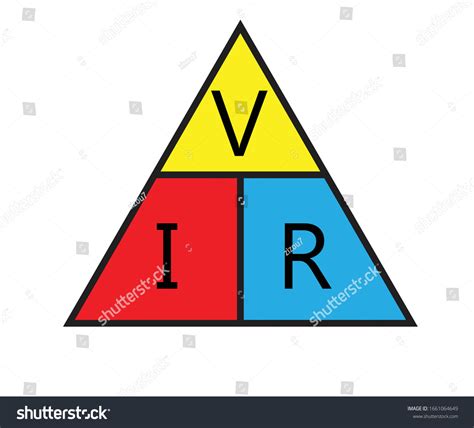 Ohms Law Triangle On White Background Stock Vector Royalty Free 1661064649 Shutterstock