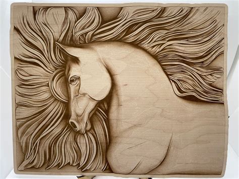 Majestic Horse Wood Engraving Wall Art - Etsy UK