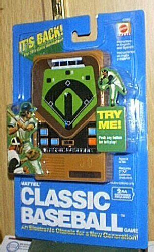 Mattel Classic Baseball Electronic Handheld Game By Mattel 4999 Buy