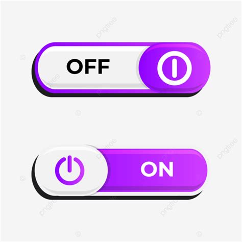 On And Off Toggle Switch Button Icon Transparent Background Vector