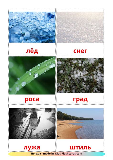 32 Бесплатные Карточки Погода на Русском | PDF