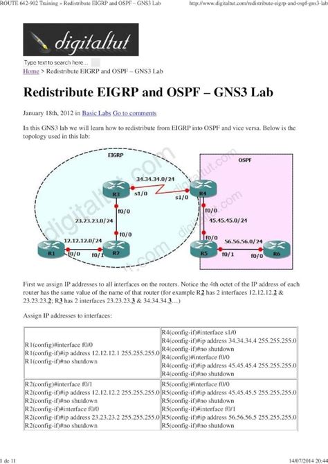 Pdf Redistribute Eigrp And Ospf Gns Lab Dokumen Tips