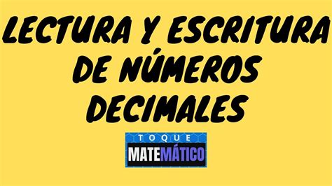 Desconectado Fre R Restaurar Lectura Y Escritura De Numeros Decimales