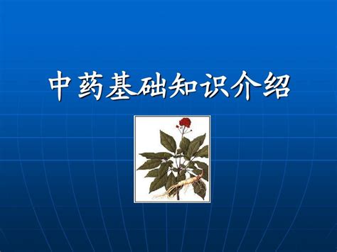 中药基础知识介绍word文档在线阅读与下载无忧文档