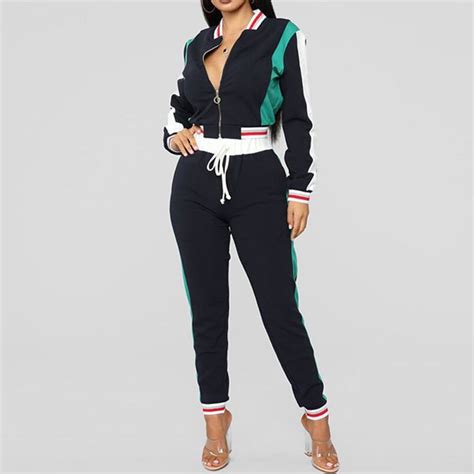 Custom Top Design Womens Striped Sports Plain Tracksuit View Sport