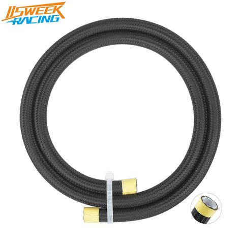 1m 3ft Nylon Braided Fuel Line Hose Ptfe E85 Ethanol Fuel Injection