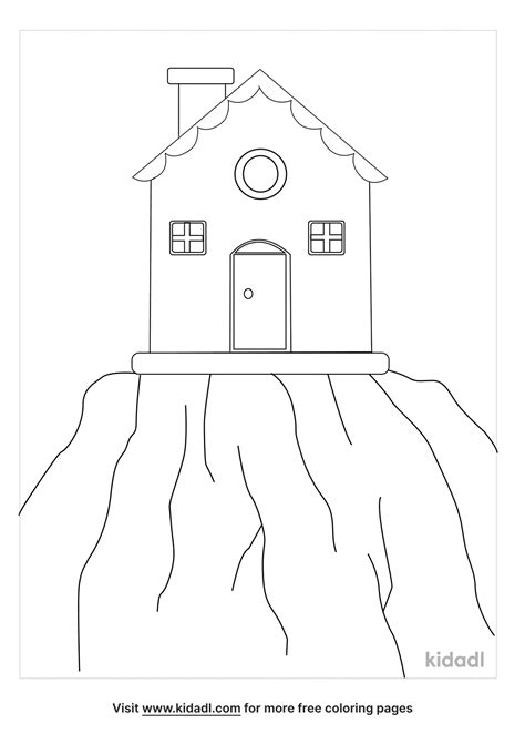 House Built On The Rock Coloring Pages