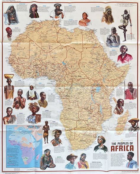 Vintage Map - Africa's Ethnic Groups - Peoples Of Africa - National ...