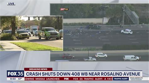 Fatal Crash Shuts Down Westbound Lanes Of Sr 408 In Orlando Youtube