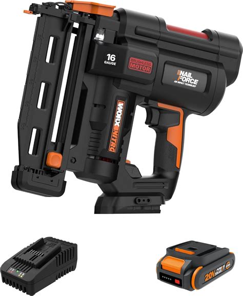 Worx Nitro 20v 16ga Finish Nailer Cordless 70 Nailsmin Sinks Up To 2 1