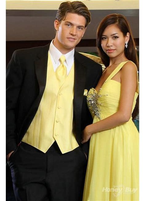 Yellow Is A Winner For Spring Black And Red Prom Suits Wedding Suits Prom Tuxedo