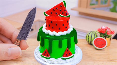 Cocomelon Cake 🍉 Satisfying Miniature Watermelon Cake Decorating 1000 Miniature Fondant Cake