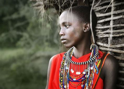 Maasai Woman Southern Kenya Portrait African Girl Masai Tribe