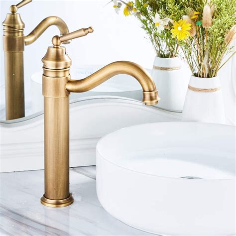 Arany Retro Medence Csaptelep 360 Forgás Egységes Handle Hot Cold Csaptelep Torneiras Fürdőszoba