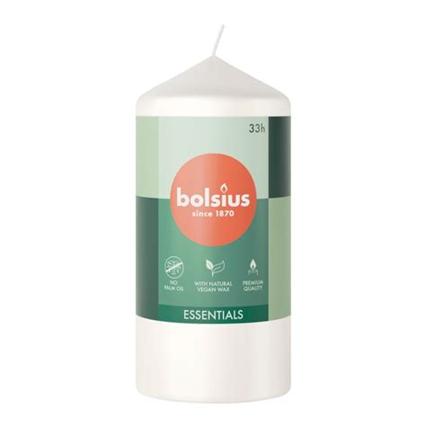 Bolsius Pillar Candle White 120mm X 58mm