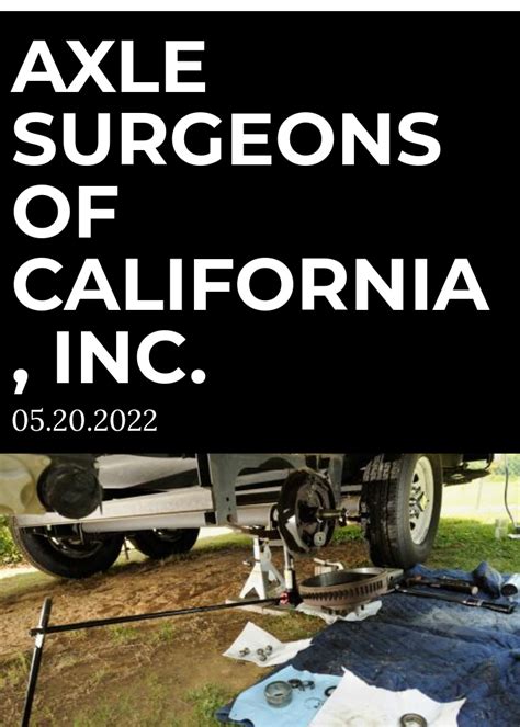 Axle Surgeons Of California Inc Splash