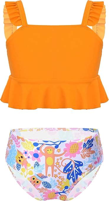 TTAO TTAO Bikini Kinder Mädchen Badeanzug Tankini Set Sommer Zweiteiler