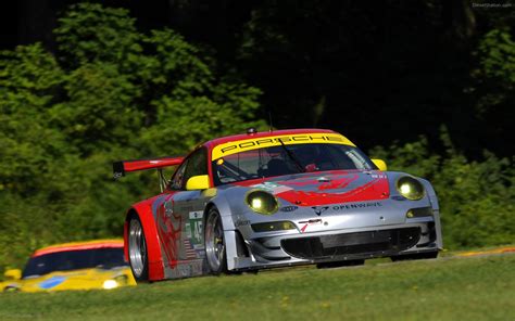 Porsche 911 Gt3 Rsr Flying Lizard Motorsports 2011 Widescreen Exotic Car Picture 07 Of 28