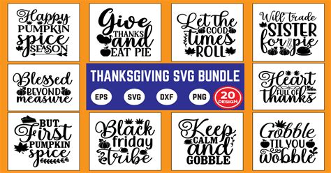 Thanksgiving Svg Bundle Bundle Creative Fabrica