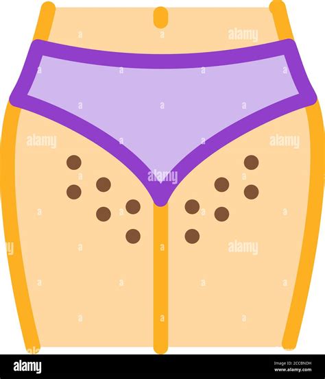 Hairy Bikini Zone Icon Vector Outline Illustration Stock Vector Image