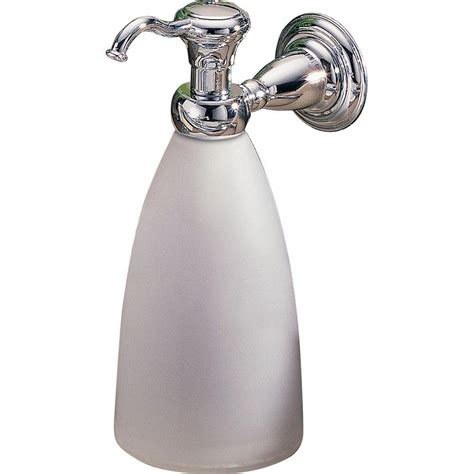 Delta Victorian Wall Mount Brass And Plastic Soap Dispenser In Chrome