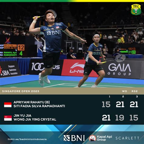 Badminton Indonesia On Twitter Lewat Rubber Game Apriyani Siti