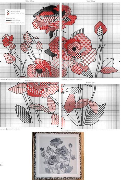 Pin by Sandra Gutú on Bordado Blackwork cross stitch Blackwork