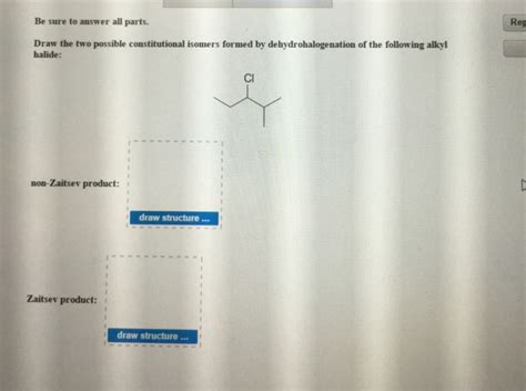 Solved Draw The Two Possible Constitutional Isomers Formed Chegg