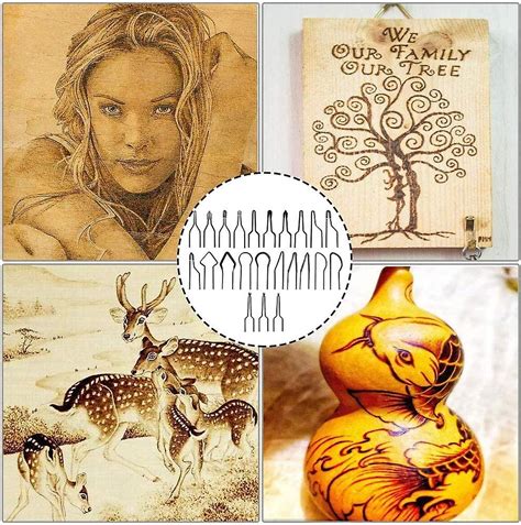 23 Pieces Pyrography Tips, Pyrography Wire Tips, Adjustable Pyrography ...