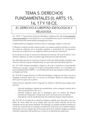 Tema El Derecho A La Libertad Ideologica Y Religiosa Art Pdf