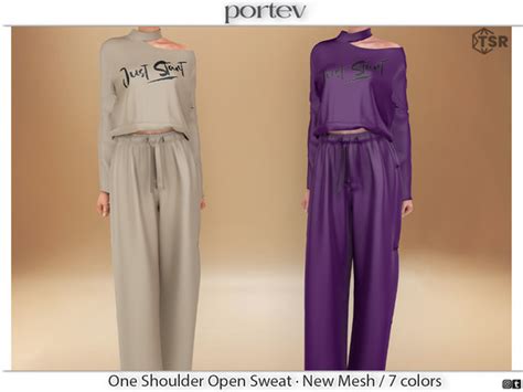 The Sims Resource One Shoulder Open Sweat