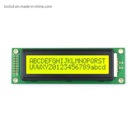 Pin Monochrome X Bit Parallel Stn Yellow Green Character Lcd