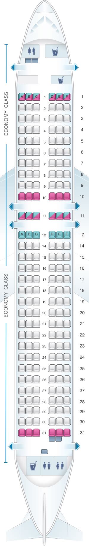 Delta Airbus A320 Seating Chart