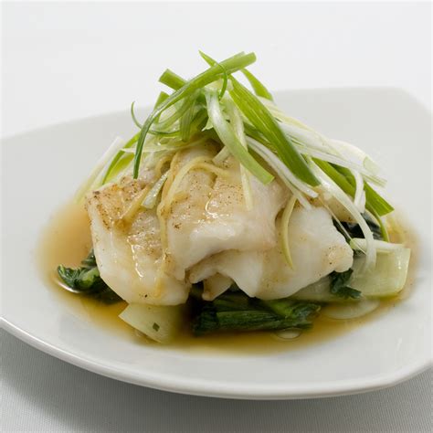 Steamed Scallion Ginger Fish Fillets With Bok Choy Recipe Epicurious