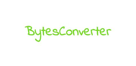 Bytes Converter - Digital Storage Unit Converter