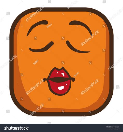 Colorful Emoticon Square Emoji Flat Vector Stock Vector (Royalty Free ...