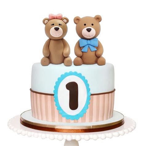 Bear Cake Topper, Happy Birthday Cake Topper Baby Cake Decorations ...