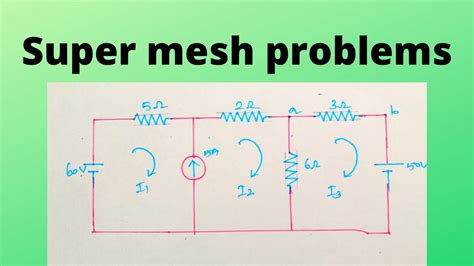 Super Mesh Analysis And Problems🔌💡🔌💡 Circuit Theory🔌💡🔌💡 Eee Gate🔌💡🔌💡