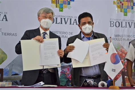 ABI Bolivia Y Corea Firman Convenio Para Fortalecimiento Al Sistema