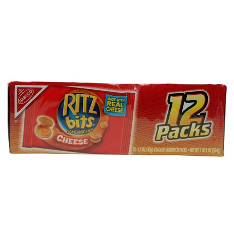 Ritz Bits Sandwiches Cheese 15 Ounce 12 Pack Bags