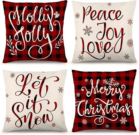 Amazon Ygeomer Christmas Decorations Pillow Covers X Inch Set