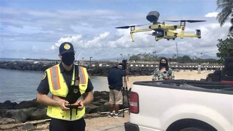 Honolulu Fire Department Uses Drones To Enforce Stay-at-home Order