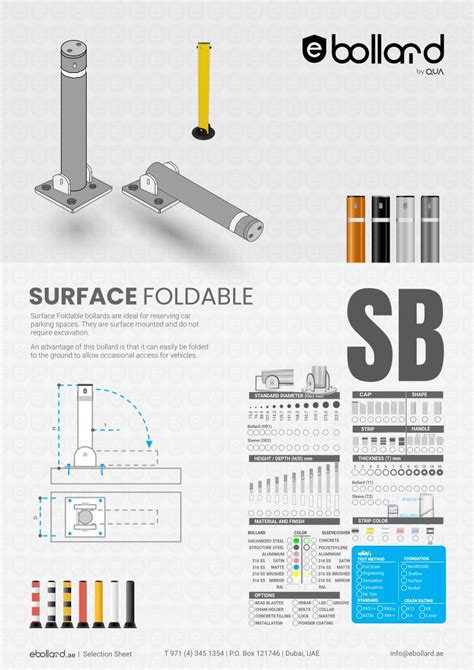 Surface Foldable Bollards | 800-QUA (782)