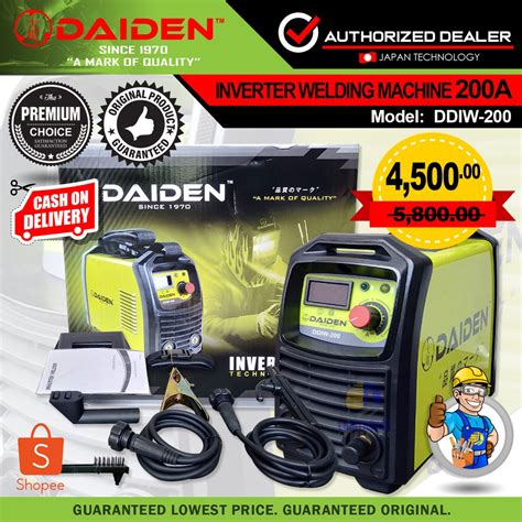 DAIDEN Japan Digital Inverter Welding Machine Genuine DDIW 200A