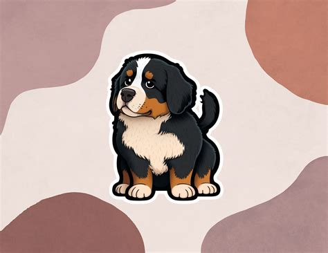 Bernese Mountain Dog Sticker Black Bernese Mountain Dog Sticker Black